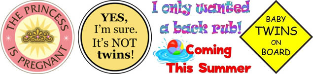 Funny maternity shirt transfers.