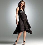 Black maternity dress for special occasion.
